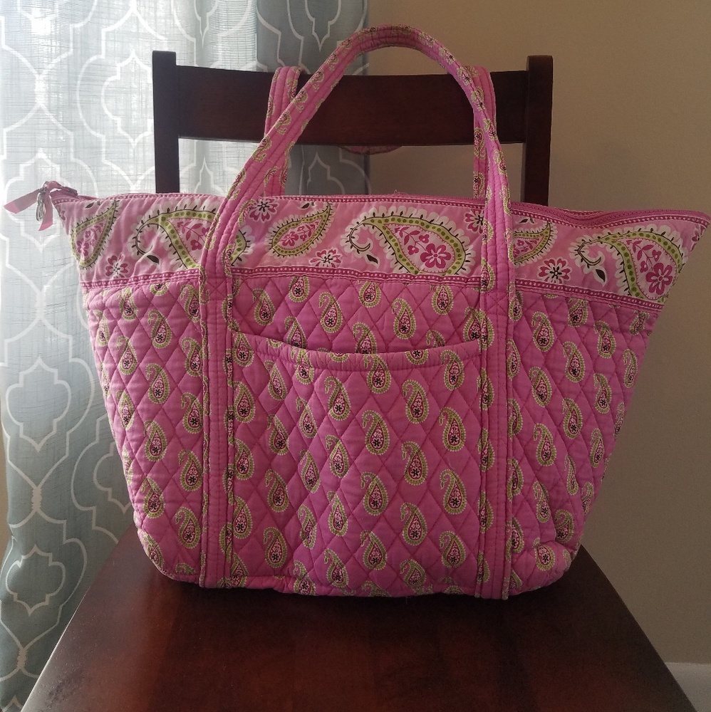 Vintage Vera Bradley Bermuda Pink Tote Weekend Bag